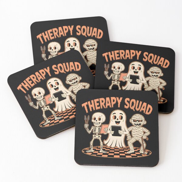 Item preview, Therapy Squad Funny Halloween Skeleton Ghost Mummy Counselor Gift designed and sold by Zizo-DR44.