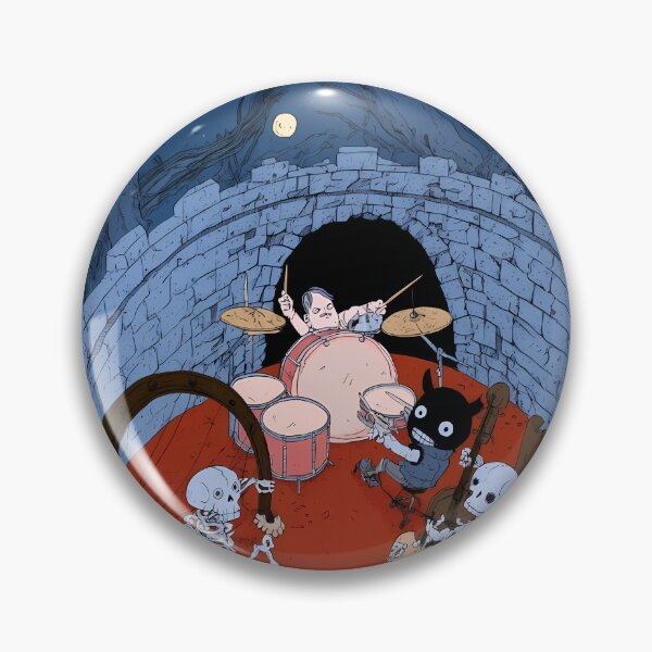 Item preview, Spooky Skeleton Rock Band Under Moonlit Arch Art designed and sold by Lunat1kk.