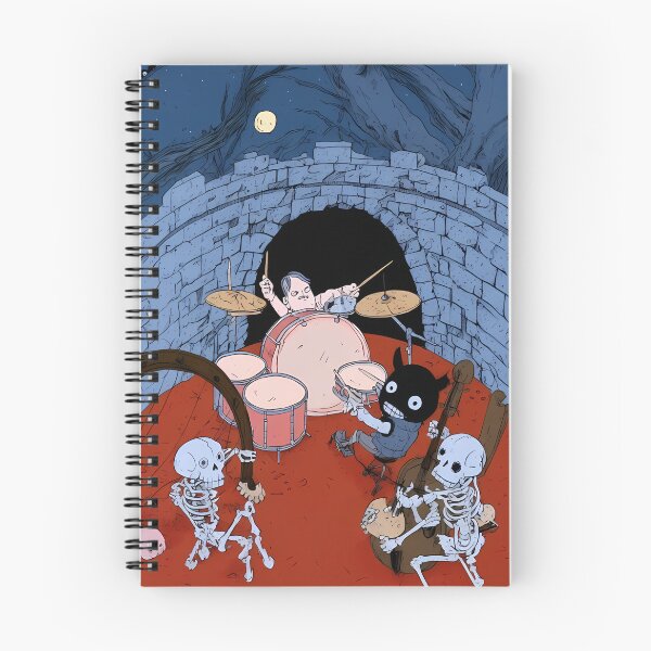 Item preview, Spooky Skeleton Rock Band Under Moonlit Arch Art designed and sold by Lunat1kk.