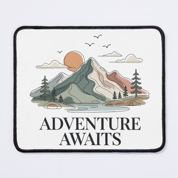 Item preview, Minimalist Line Art Mountains Adventure Outdoor Aesthetic designed and sold by DoceVaga.