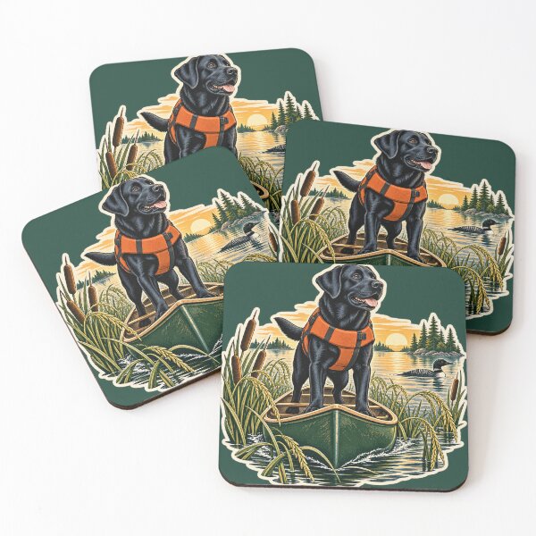 Item preview, Wild Rice Canoe Scout Black Labrador Sticker designed and sold by WaynesCave.
