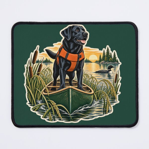 Item preview, Wild Rice Canoe Scout Black Labrador Sticker designed and sold by WaynesCave.