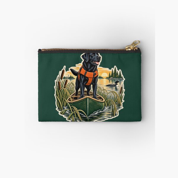 Item preview, Wild Rice Canoe Scout Black Labrador Sticker designed and sold by WaynesCave.