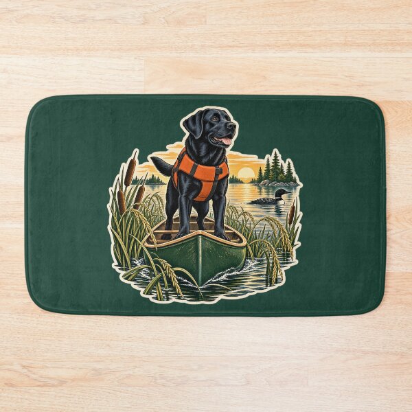 Item preview, Wild Rice Canoe Scout Black Labrador Sticker designed and sold by WaynesCave.