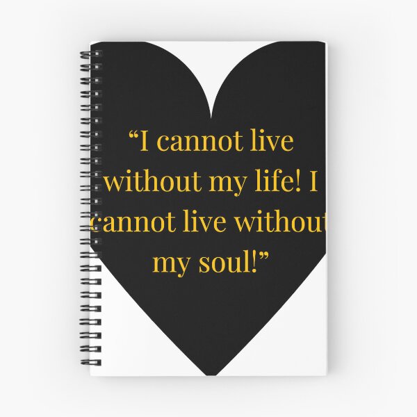 Item preview,  Wuthering Heights Gold Text Black Heart Heathcliff Quote designed and sold by TheIconSmith.