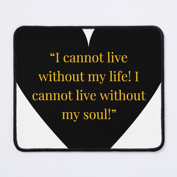 Item preview,  Wuthering Heights Gold Text Black Heart Heathcliff Quote designed and sold by TheIconSmith.