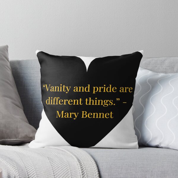 Item preview, Mary Bennet Quote – Pride and Prejudice Gold Text Black Heart designed and sold by TheIconSmith.