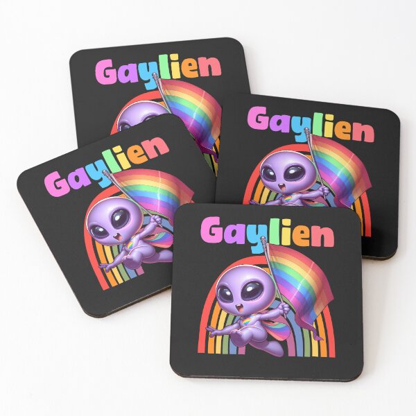 Item preview, Gay Alien "Gaylien" Pride Rainbow LGBTQ designed and sold by jaygo.