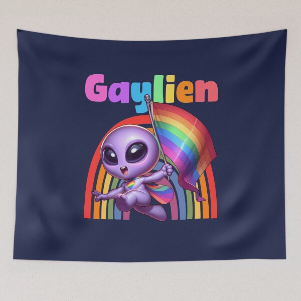 Item preview, Gay Alien "Gaylien" Pride Rainbow LGBTQ designed and sold by jaygo.