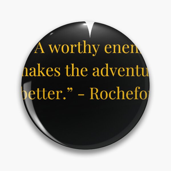 Item preview, Rochefort Quote – The Three Musketeers Gold Text Black Heart designed and sold by TheIconSmith.