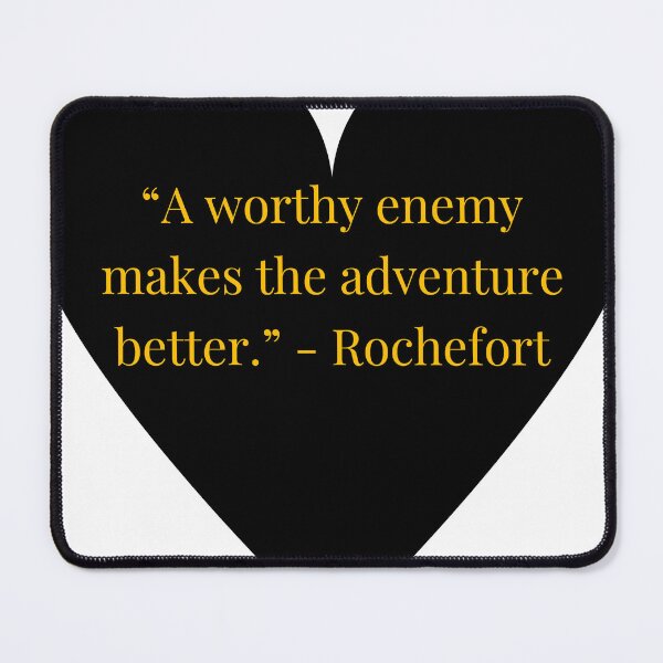 Item preview, Rochefort Quote – The Three Musketeers Gold Text Black Heart designed and sold by TheIconSmith.