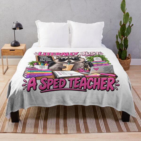 Item preview, Literally Just a SPED Teacher Funny Raccoon Special Education Teacher Humor designed and sold by 76Valeria.
