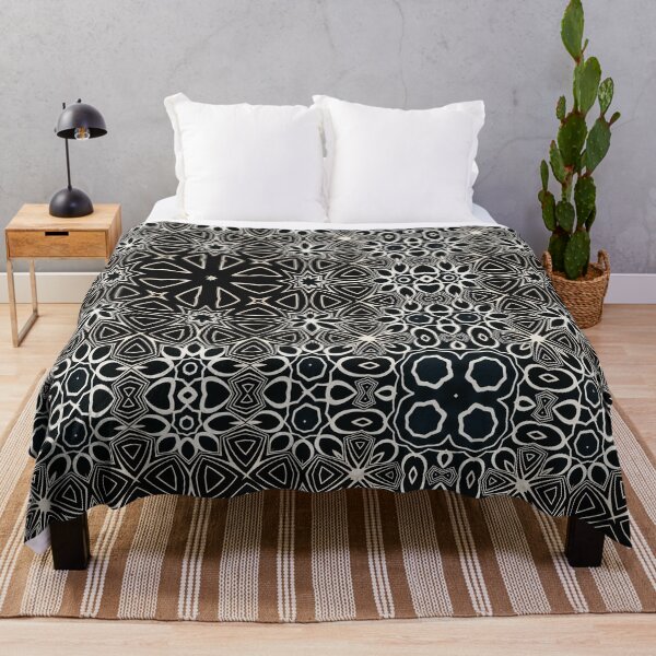 Item preview, Black and White Kaleidoscope Geometric Pattern designed and sold by AneissPiaf.