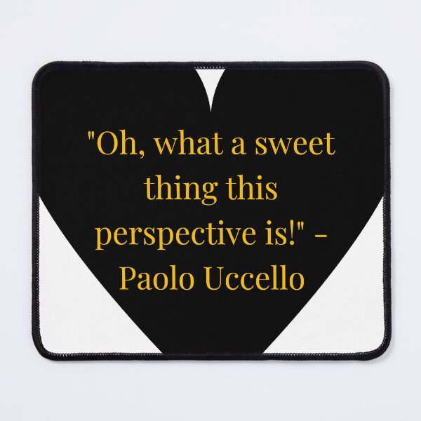 Item preview, Paolo Uccello Quote – Gold Text Black Heart designed and sold by TheIconSmith.