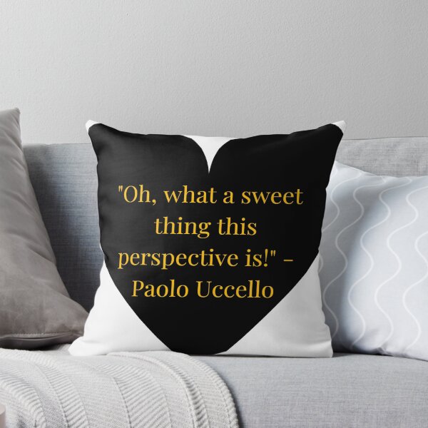 Item preview, Paolo Uccello Quote – Gold Text Black Heart designed and sold by TheIconSmith.
