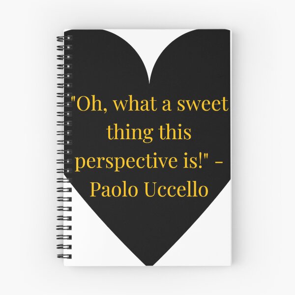 Item preview, Paolo Uccello Quote – Gold Text Black Heart designed and sold by TheIconSmith.