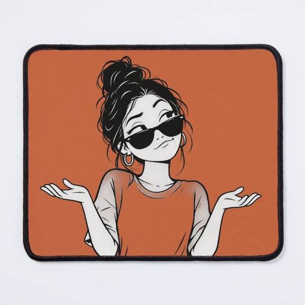 Item preview, Cool Girl with Sunglasses – Sassy Minimalist Illustration designed and sold by zmsl.