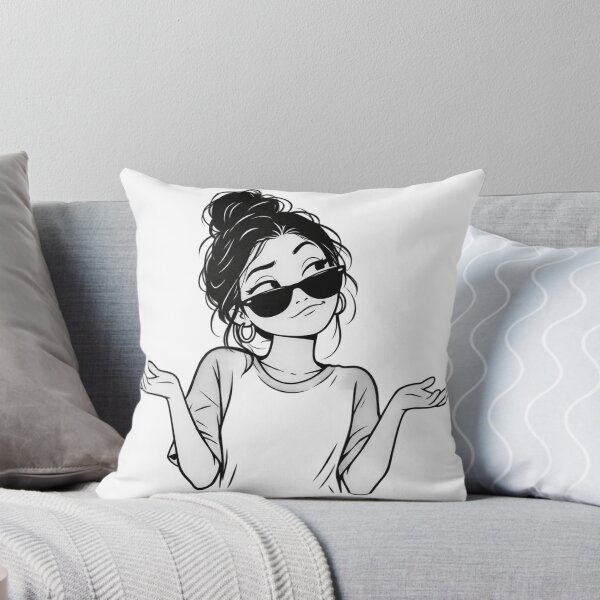 Item preview, Cool Girl with Sunglasses – Sassy Minimalist Illustration designed and sold by zmsl.