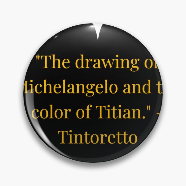 Item preview, Tintoretto Quote – Gold Text Black Heart designed and sold by TheIconSmith.