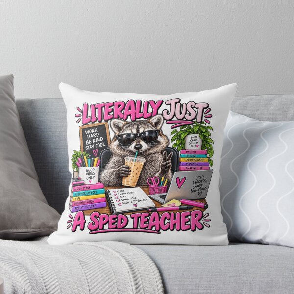 Item preview, Literally Just a SPED Teacher Funny Raccoon Special Education Teacher Humor designed and sold by 76Valeria.