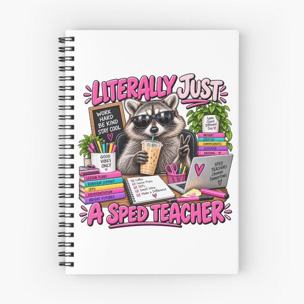 Item preview, Literally Just a SPED Teacher Funny Raccoon Special Education Teacher Humor designed and sold by 76Valeria.