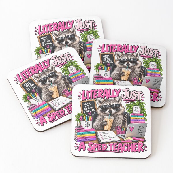 Item preview, Literally Just a SPED Teacher Funny Raccoon Special Education Teacher Humor designed and sold by 76Valeria.