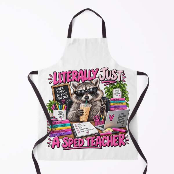 Item preview, Literally Just a SPED Teacher Funny Raccoon Special Education Teacher Humor designed and sold by 76Valeria.