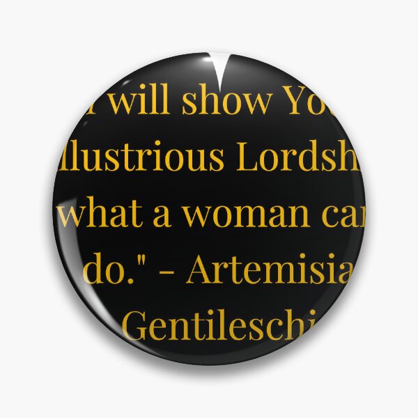 Item preview, Artemisia Gentileschi Quote – Gold Text Black Heart designed and sold by TheIconSmith.