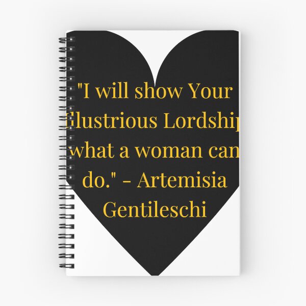 Item preview, Artemisia Gentileschi Quote – Gold Text Black Heart designed and sold by TheIconSmith.