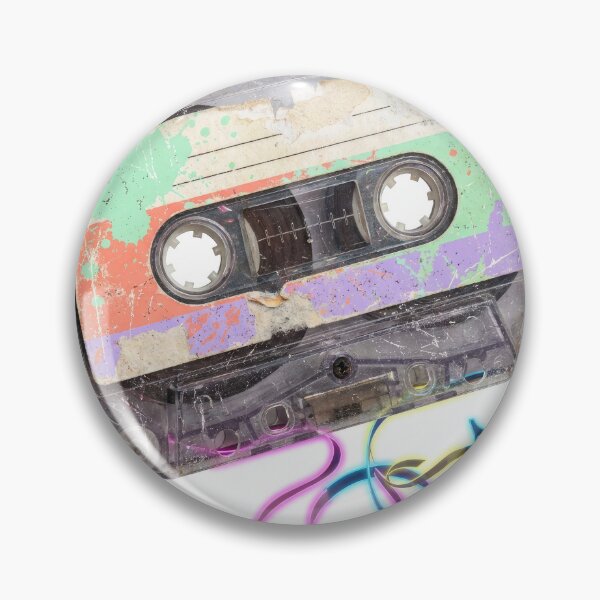 Item preview, Vintage Clear Cassette Tape Music Notes Art designed and sold by Rahat3344.