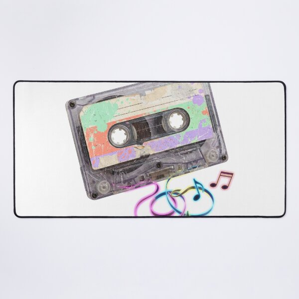 Item preview, Vintage Clear Cassette Tape Music Notes Art designed and sold by Rahat3344.