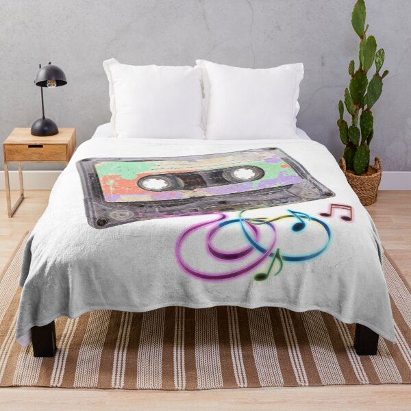Item preview, Vintage Clear Cassette Tape Music Notes Art designed and sold by Rahat3344.