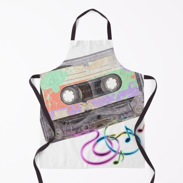 Item preview, Vintage Clear Cassette Tape Music Notes Art designed and sold by Rahat3344.