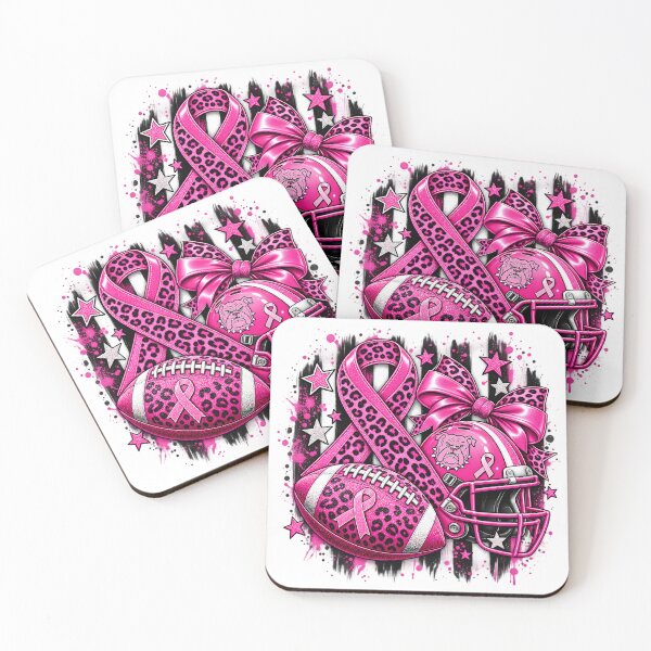 Item preview, Pink Football Breast Cancer Awareness Leopard Ribbon Football Mom designed and sold by Rtcraftani.