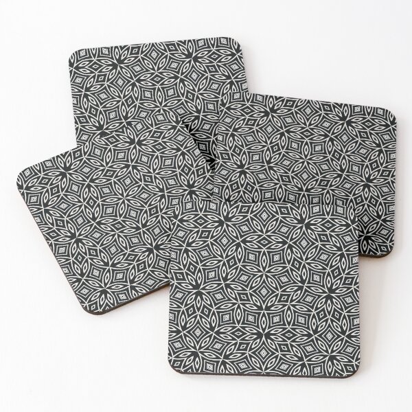 Item preview, Black and White Geometric Tessellation Pattern designed and sold by AneissPiaf.
