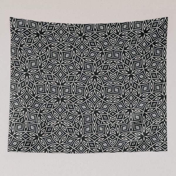 Item preview, Black and White Geometric Tessellation Pattern designed and sold by AneissPiaf.