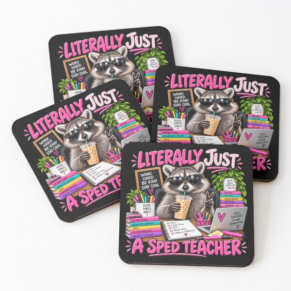 Item preview, Literally Just a SPED Teacher Funny Raccoon Special Education Teacher Humor designed and sold by 76Valeria.