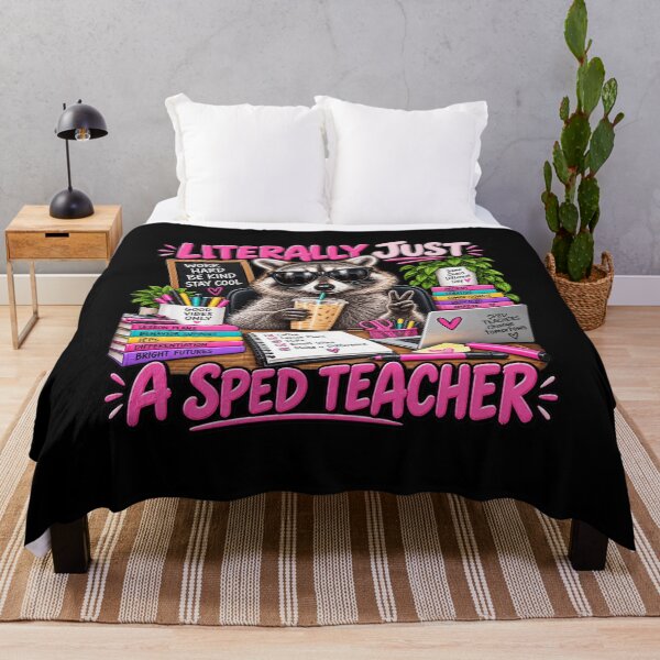 Item preview, Literally Just a SPED Teacher Funny Raccoon Special Education Teacher Humor designed and sold by 76Valeria.