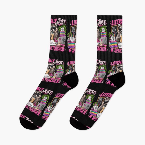 Item preview, Literally Just a SPED Teacher Funny Raccoon Special Education Teacher Humor designed and sold by 76Valeria.
