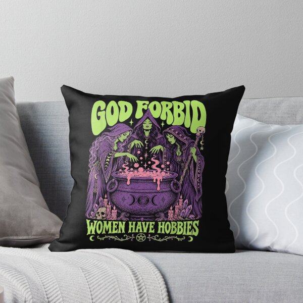 Item preview, God Retro Forbid Women Have Hobbies Witch Halloween Feminist designed and sold by Szartstudios.