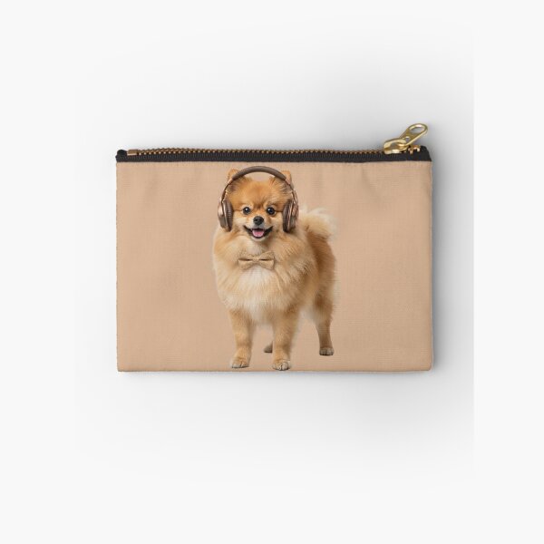 Item preview, Dapper Pomeranian Spitz with Bronze Headphones designed and sold by Sulco Design.