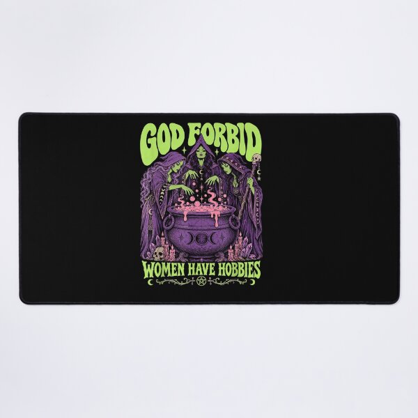 Item preview, God Retro Forbid Women Have Hobbies Witch Halloween Feminist designed and sold by Szartstudios.