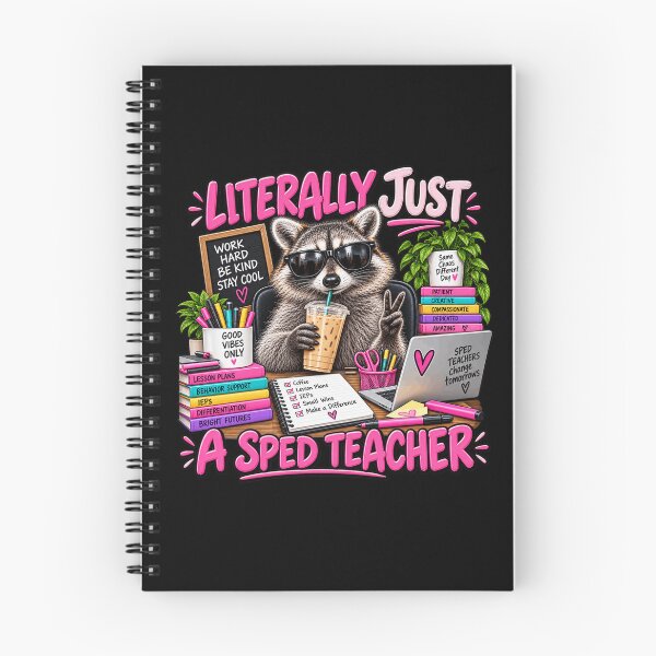 Item preview, Literally Just a SPED Teacher Funny Raccoon Special Education Teacher Humor designed and sold by beoldfashioned.