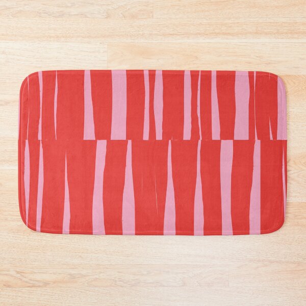 Item preview, Minimal Geometric Rectangles Lines 15 | Coral Pink Hand Drawn Stripes designed and sold by MarleneCanto.