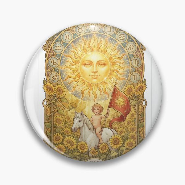 Item preview, The Sun Tarot Card Vintage Art Nouveau designed and sold by Rahat3344.