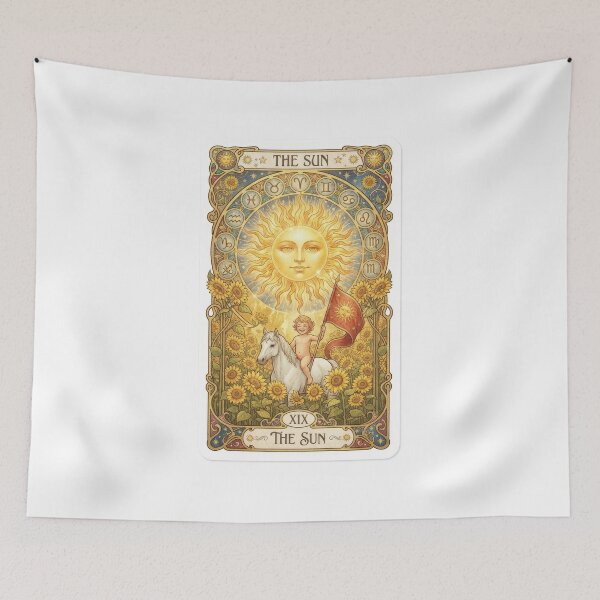 Item preview, The Sun Tarot Card Vintage Art Nouveau designed and sold by Rahat3344.