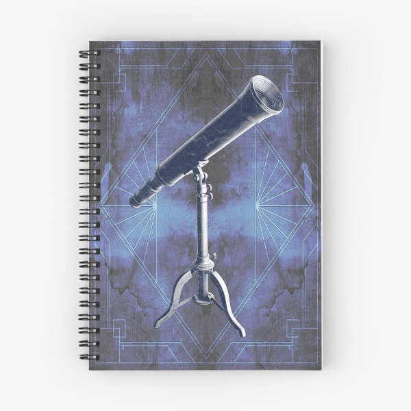 Item preview, Antique Brass Telescope on Folding Tripod Stand in Dark Blue designed and sold by Ghoul Enterprises.