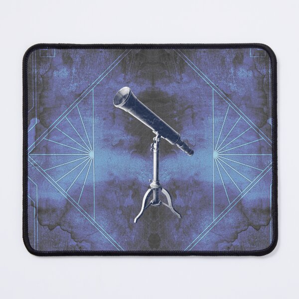 Item preview, Antique Brass Telescope on Folding Tripod Stand in Dark Blue designed and sold by Ghoul Enterprises.