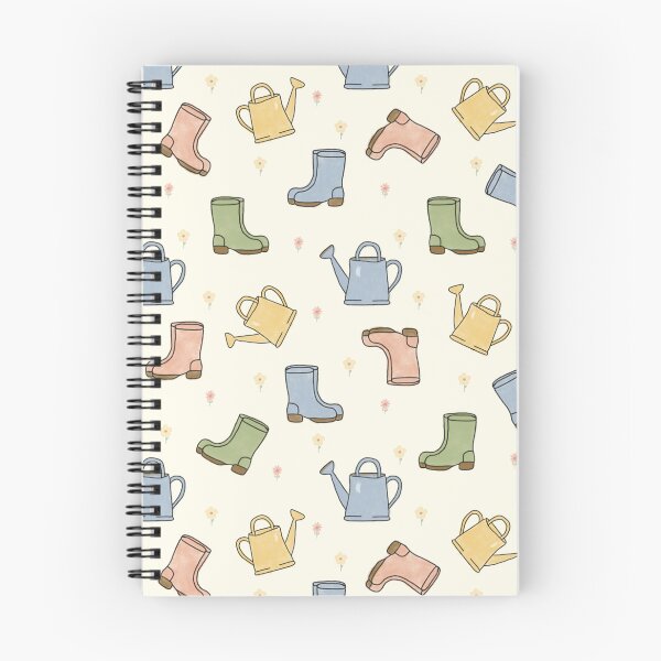Item preview, Garden Tools Pattern – Watering Cans, Wellington Boots & Gardening Motifs designed and sold by Light and Line Design.