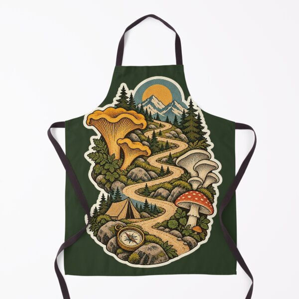 Item preview, Retro Mushroom Switchback Hiking Trail Sticker designed and sold by WaynesCave.